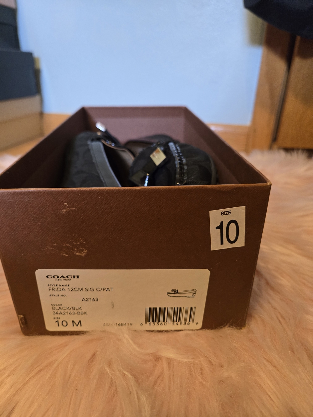 Coach Black Signature Patent Trim Loafers for Women - Picture 6 of 6